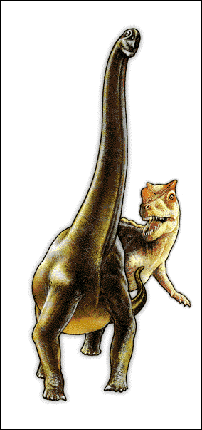 Брахиозавр и цератозавр